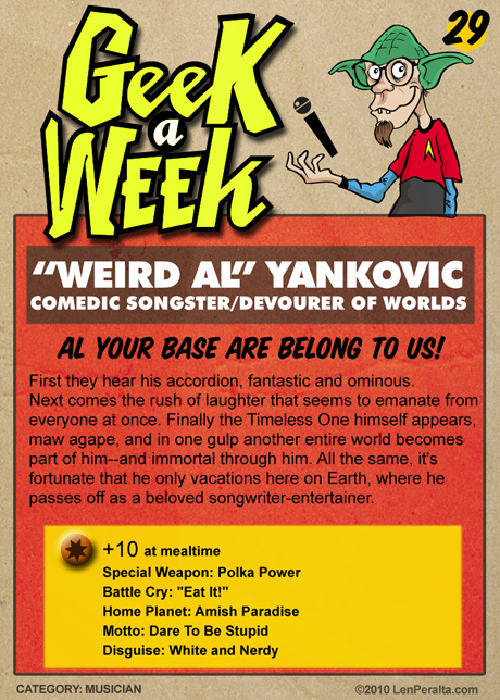 Geek A Week Challenge #29: “Weird Al” Yankovic back