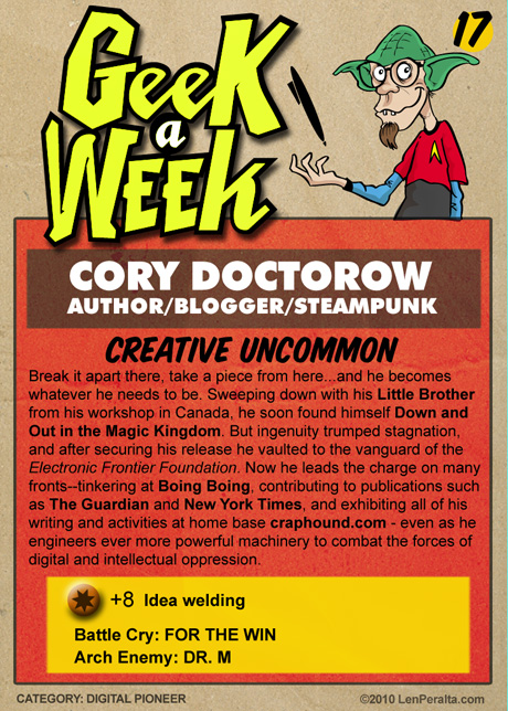 Geek A Week Challenge #17: Cory Doctorow back