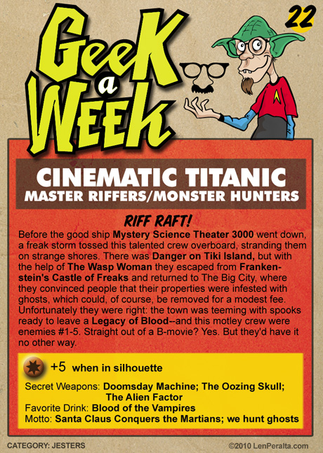 Geek A Week Challenge #22: Cinematic Titanic back