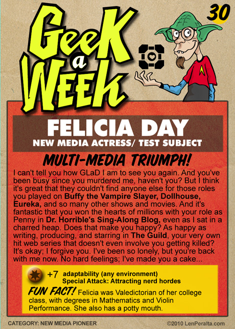 Geek A Week Challenge #30: Felicia Day back