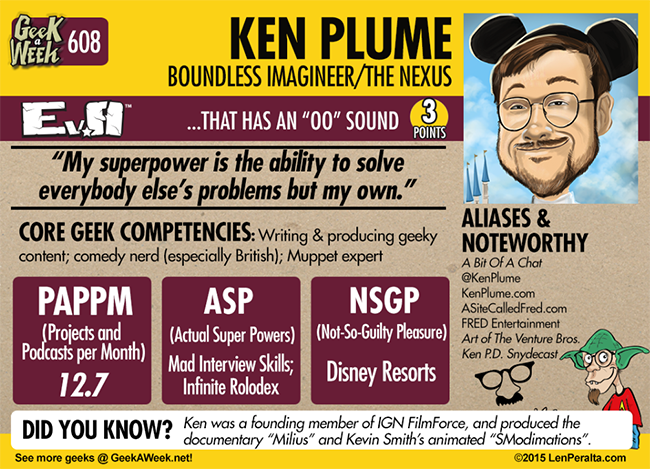 Geek A Week Challenge #8: Ken Plume back