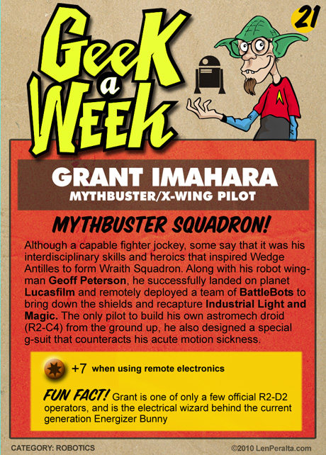 Geek A Week Challenge #21: Grant Imahara back