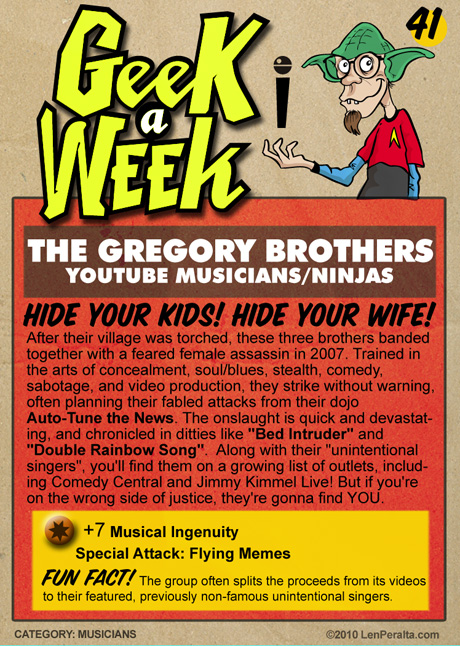 Geek A Week Challenge #41: The Gregory Brothers back