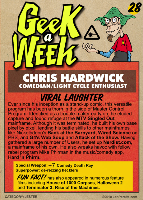 Geek A Week Challenge #28: Chris Hardwick back