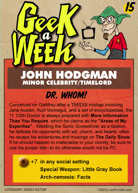 Geek A Week Challenge #15: John Hodgman back