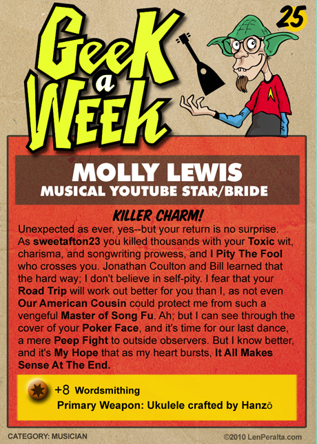 Geek A Week Challenge #25: Molly Lewis back