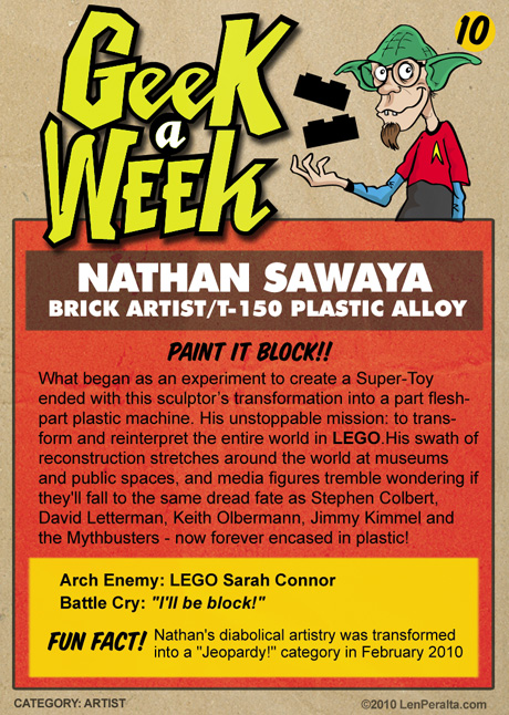 Geek A Week Challenge #10: Nathan Sawaya back