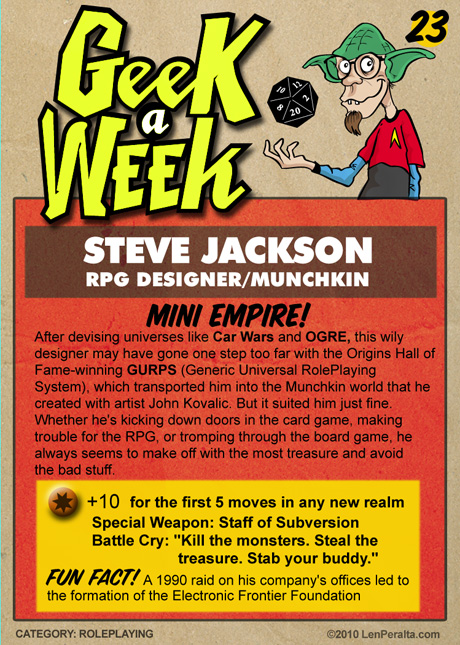 Geek A Week Challenge #23: Steve Jackson back