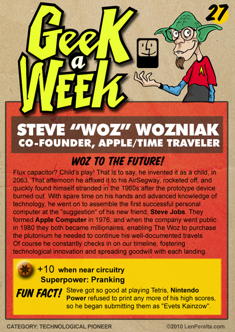 Geek A Week Challenge #27: Steve Wozniak back