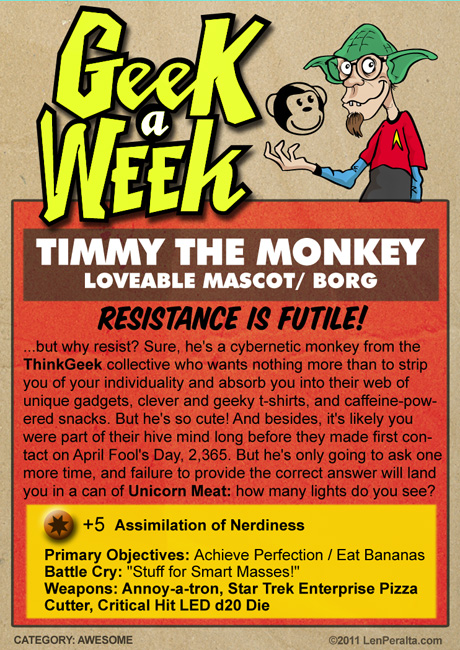 Geek A Week 2.0: Timmy The Monkey back