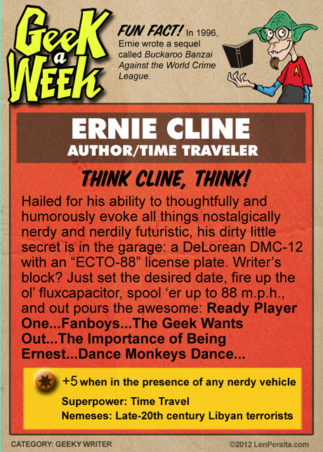 Geek A Week One-Offs: Ernie Cline back