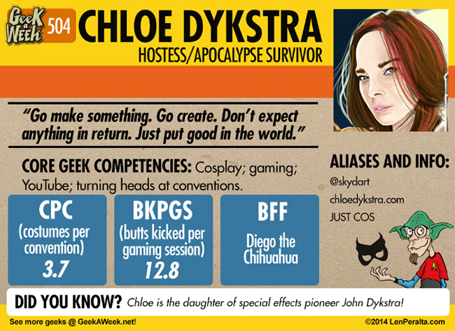 Geek A Week: Year Five Two: Chloe Dyskstra back