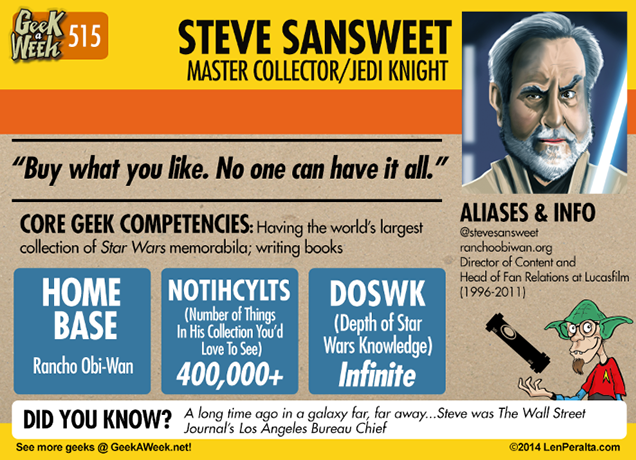 Geek  A Week: Year Five Two: Steve Sansweet back