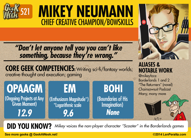 Geek A Week: Year Five Two: Mikey Neumann back