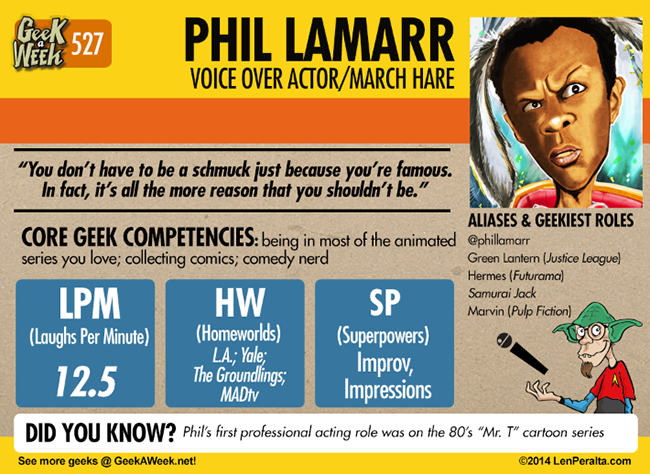 Geek A Week: Year Five Two: Phil Lamarr back