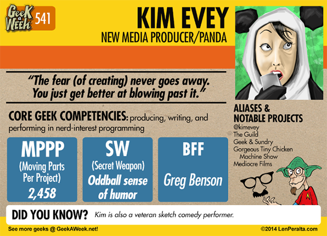 Geek A Week: Year Five Two: Kim Evey back