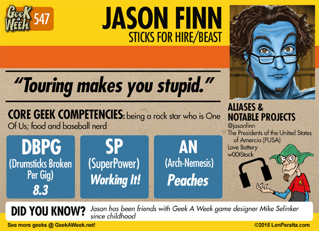 Geek A Week: Year Five Two: Jason Finn back