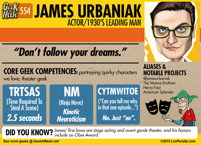 Geek A Week: Year Five Two: James Urbaniak back