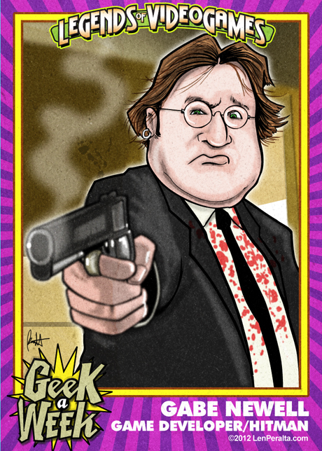 Gaben Newell Pointing | Sticker